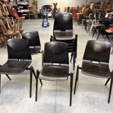 Set of 10 Galvanitas S22 Wenge chairs from the 70s Netherlands