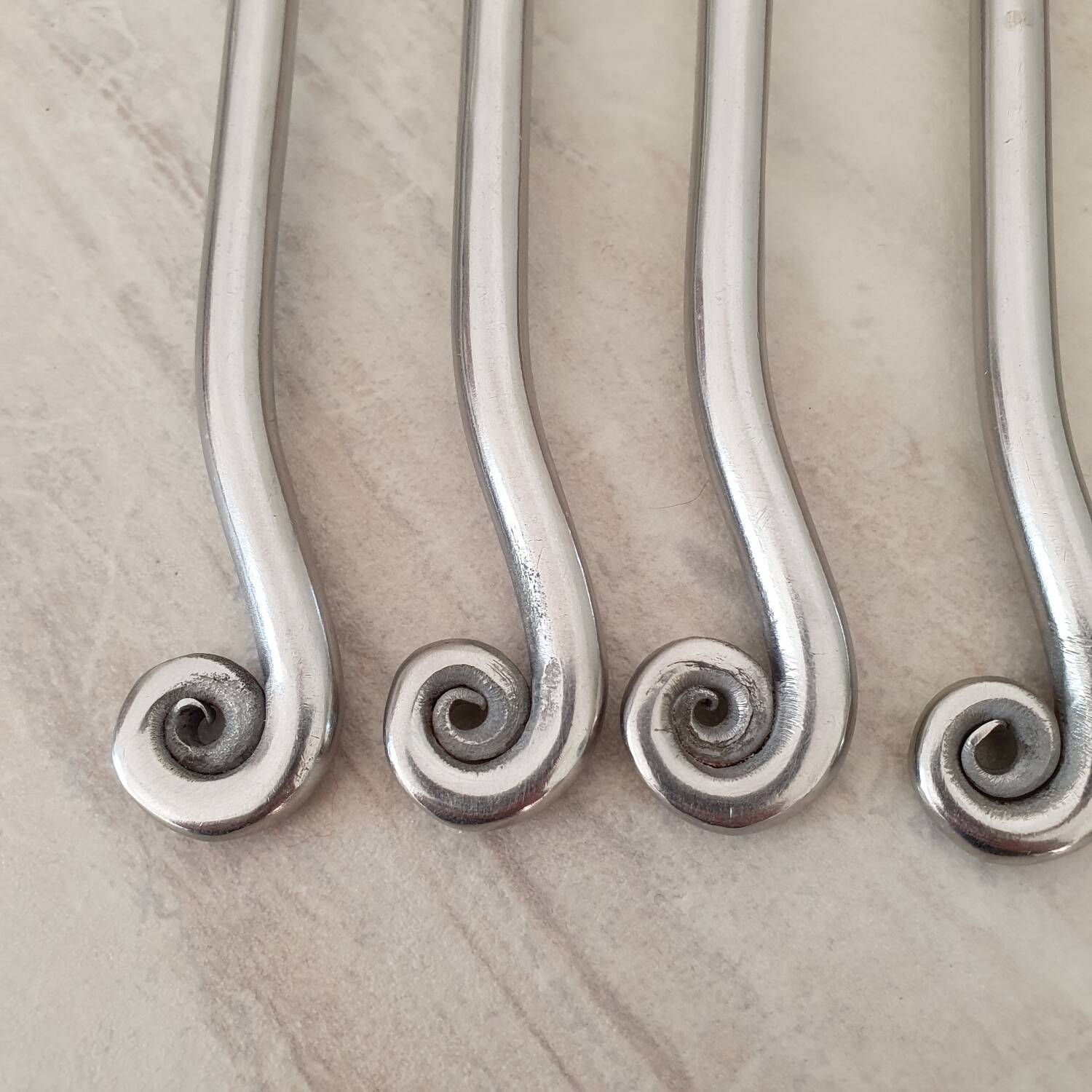 Twisted metal forks / spiral cutlery / twist
