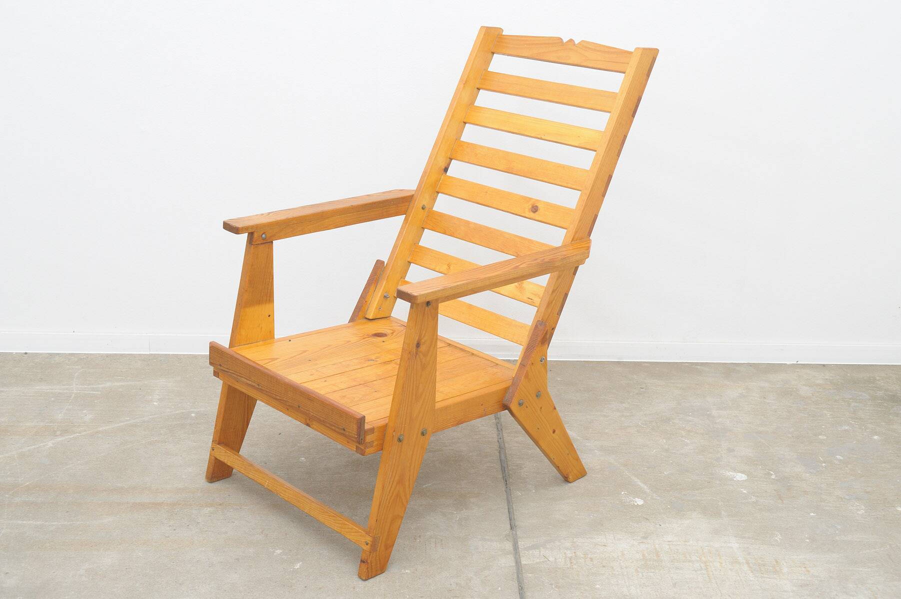 Fauteuils en bois de pin de style scandinave, années 1970, set de 2