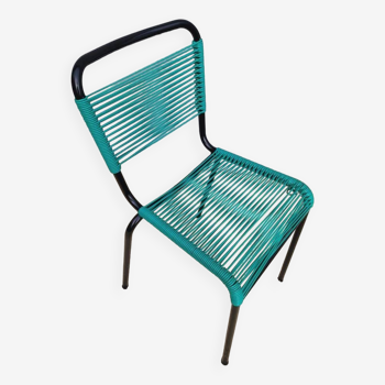 Vintage green scoubidou chair