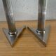 Art Deco candle holders, silver-plated cast iron.