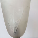 Lamp art deco metal glass