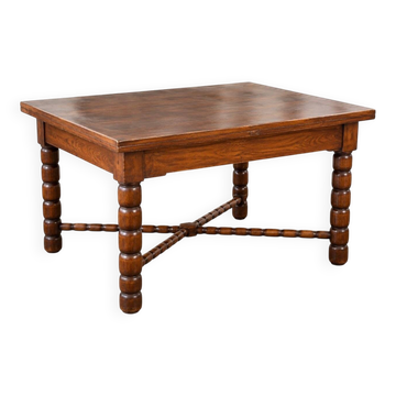 Table de salle à manger à rallonges Charles Dudouyt 1940