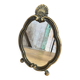 Antique mirror louis xv shell shape rococo bronze #