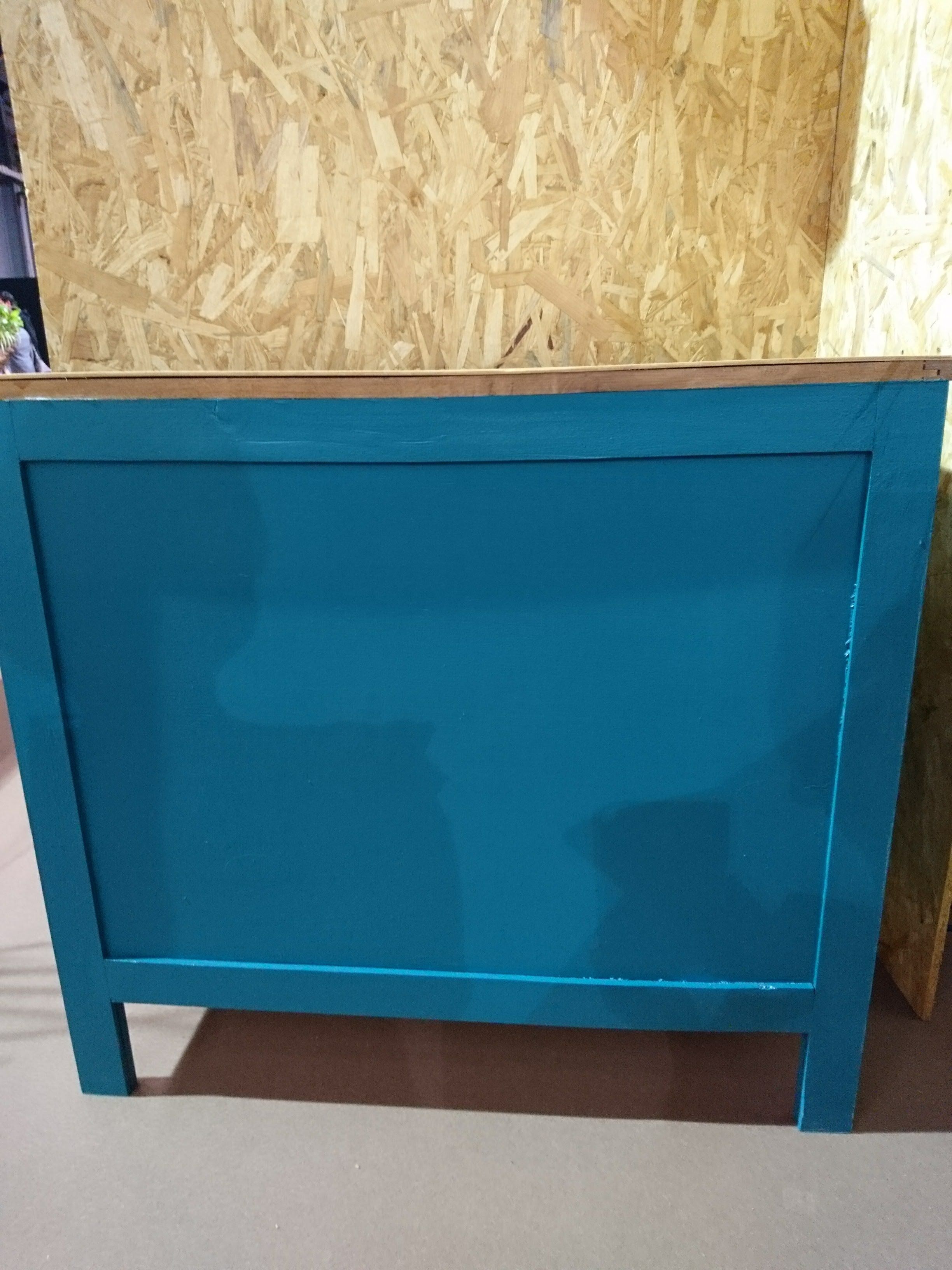 Dresser vintage light oak and blue duck