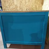 Dresser vintage light oak and blue duck