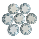 Set of 7 old flat plates