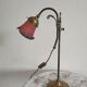 Brass articulated lamp with glass paste signed art of France.