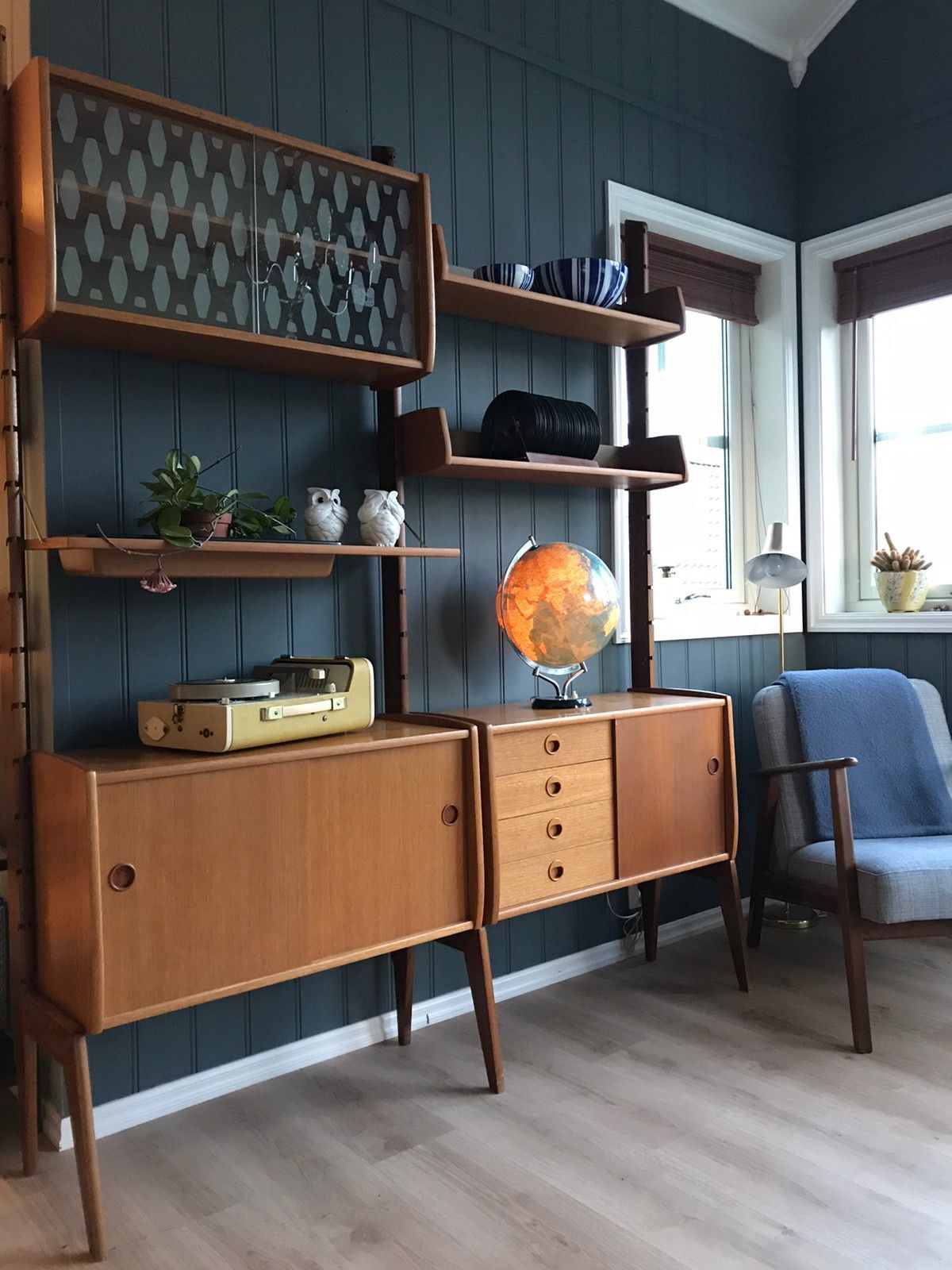 Norwegian teak storage furniture, Ergo model, 2 modules by Blindheim