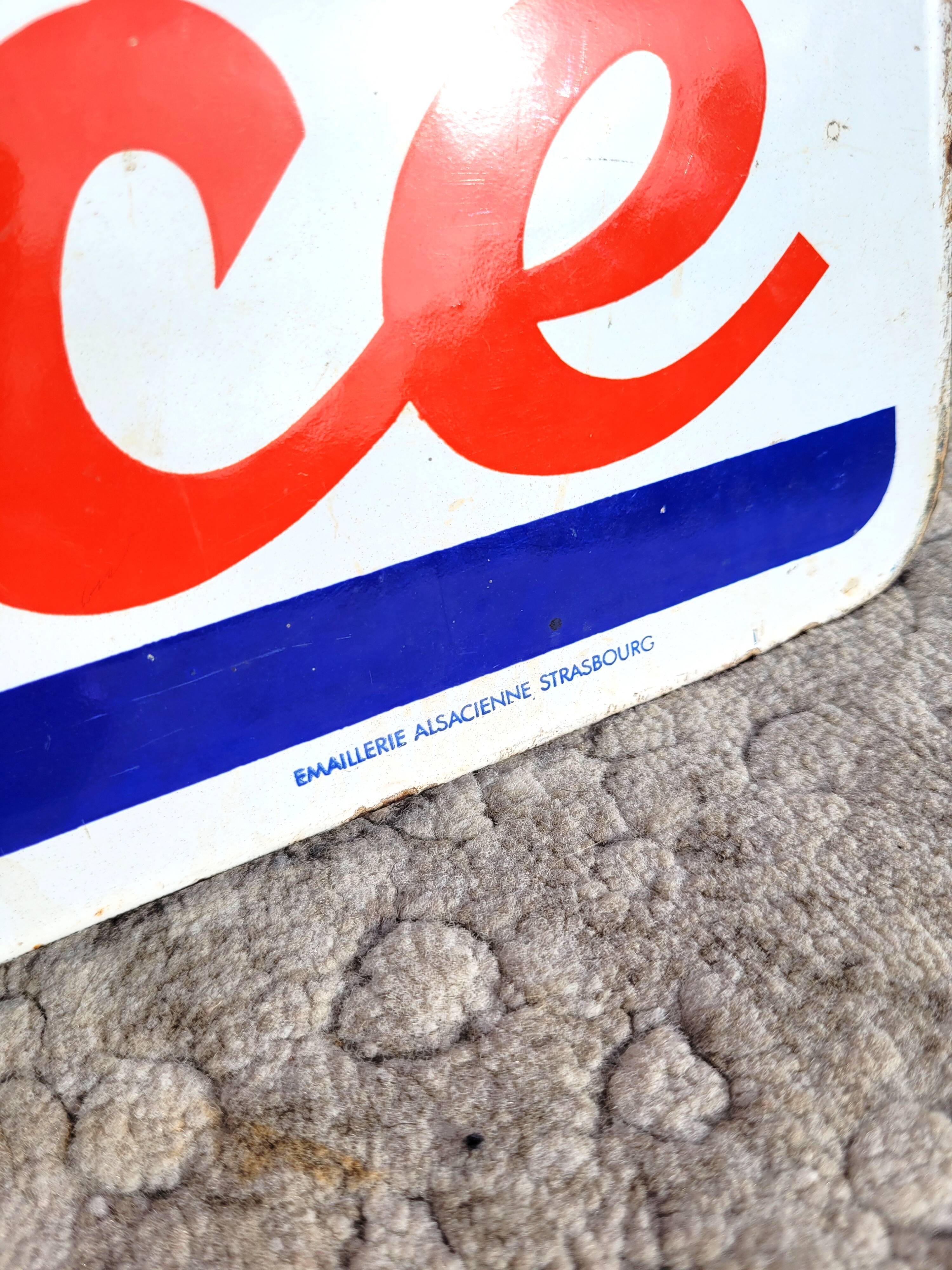 Old West France enamelled plaque