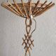 Hanging bamboo lamp with chinoiserie details by Louis Sognot, France, 1950.