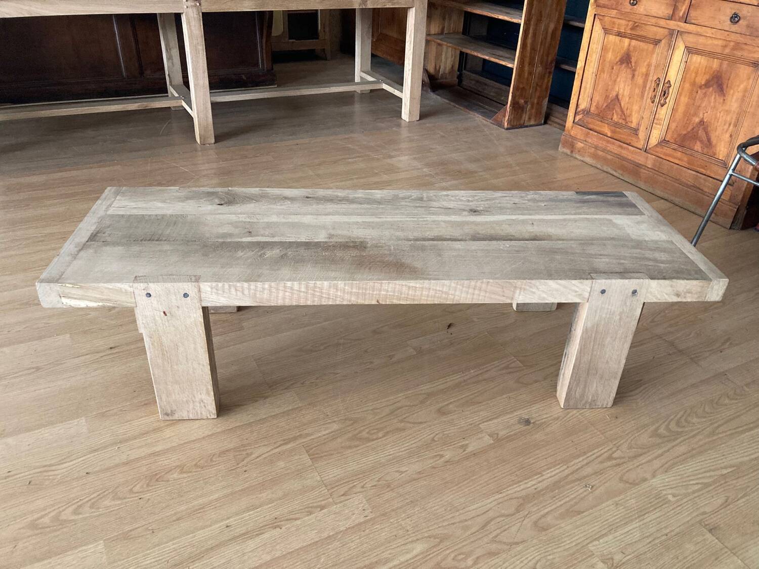 Solid oak coffee table