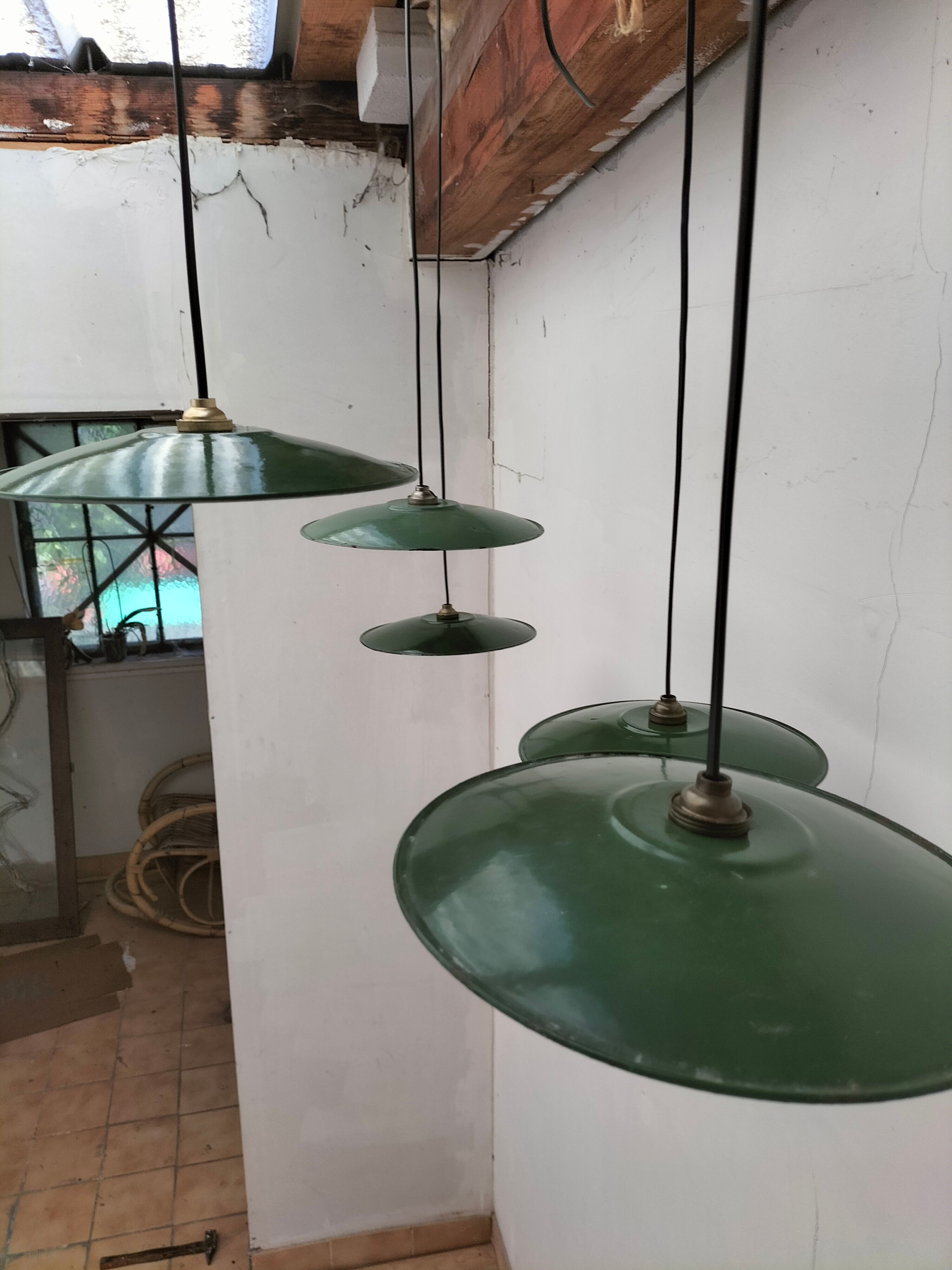 Set of antique lamps