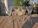 Set of 4 bubble glass champagne flutes / goblets Biot Signed 22 cm