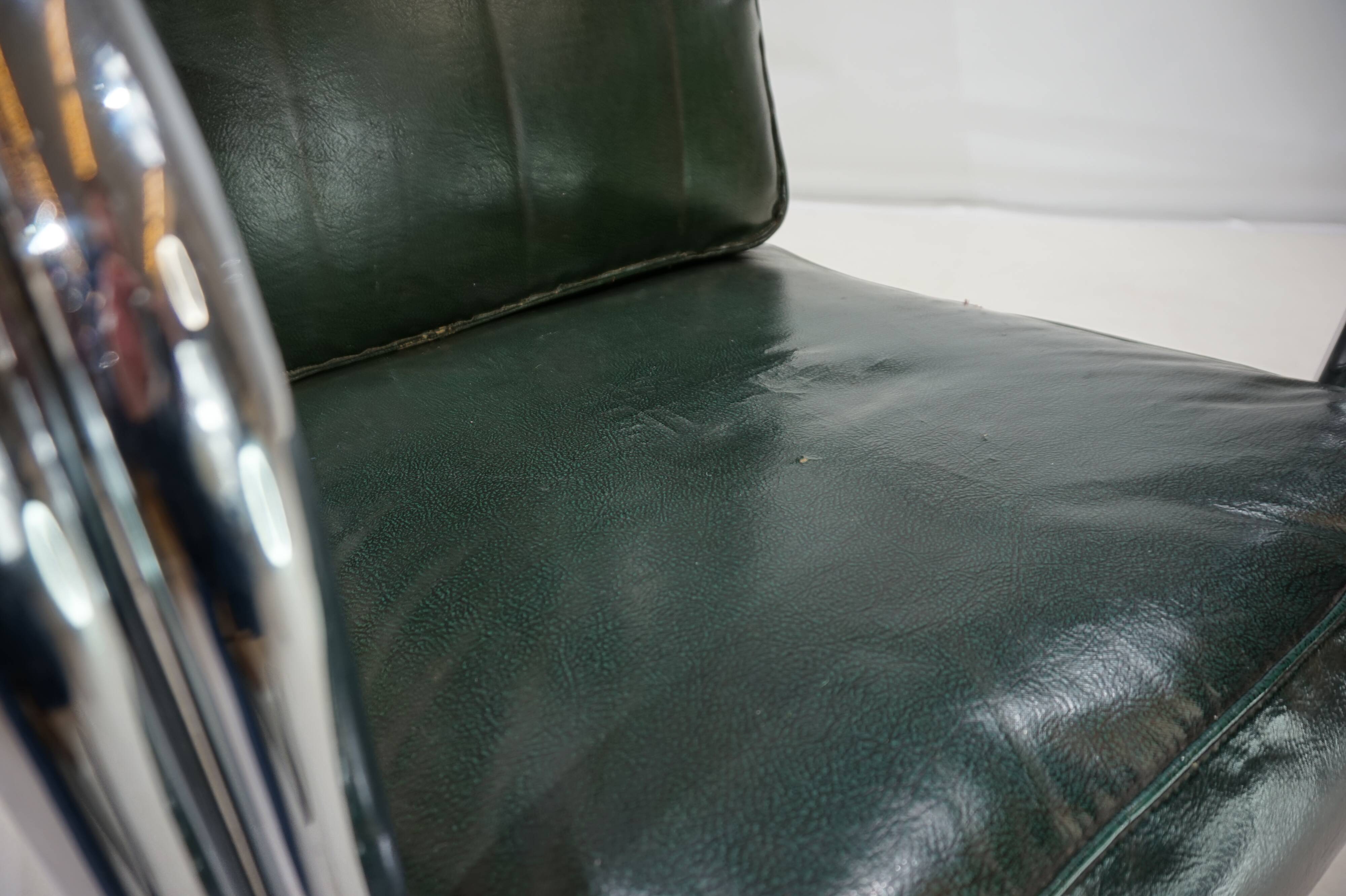 Fauteuil Art Déco en tube d'acier dans le goût de Gilbert Rhode Troy Sunshade, 1930