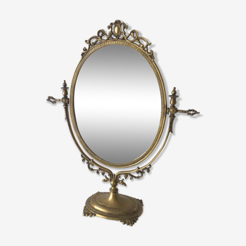Brass psyche mirror 42x52cm