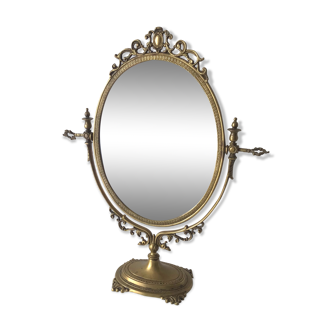 Brass psyche mirror 42x52cm