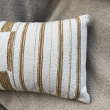 Coussin écru camel