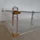 Table XL Laiton massif et Plexiglas-Style Jansen 1970
