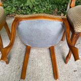 5 vintage Louis Philippe dining chairs Solid curved wood