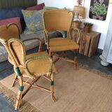 Paire de fauteuils en rotin