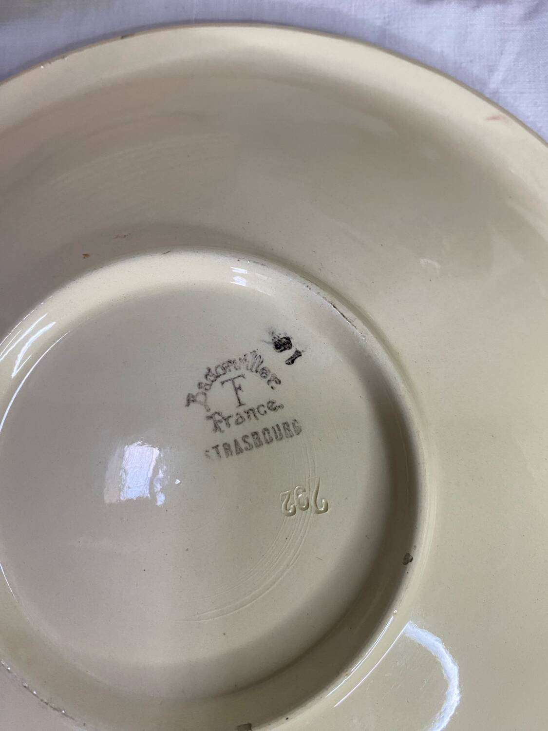 Old half-porcelain service Badonviller Strasbourg – 22 pieces