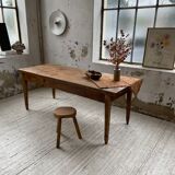Farmhouse table in oak and walnut 2m
