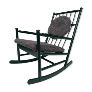 Chaise berçante vintage en bois