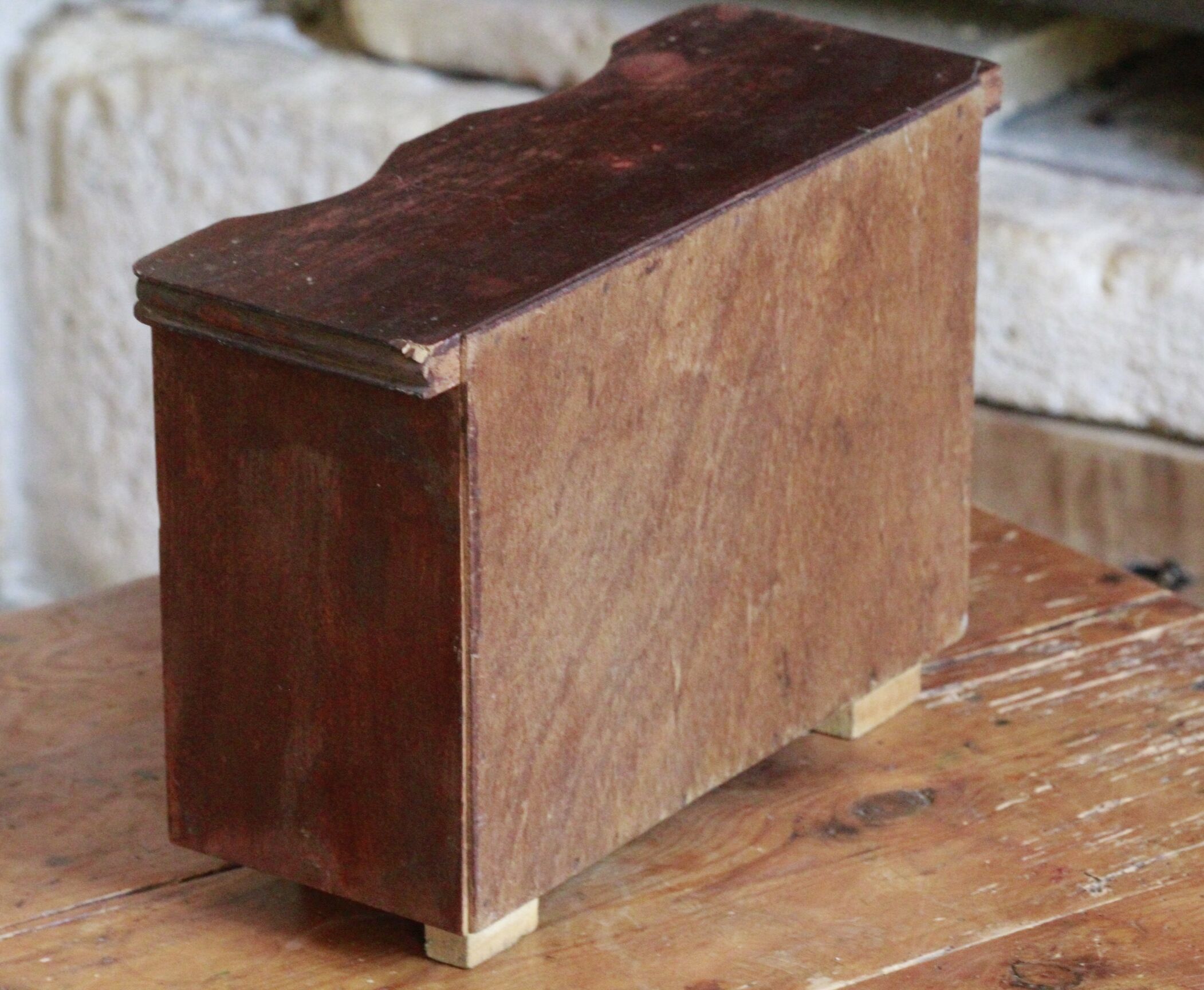 Old wooden doll sideboard