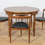Mid-Century Teak Dining Table and Chairs Set by Hans Olsen for Frem Røjle,