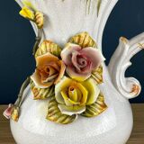 Vintage Italian ceramic pitcher from the mid-20th century by Bassano, 1970s.