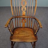 Antique English Windsor chair, high backrest, 18th century