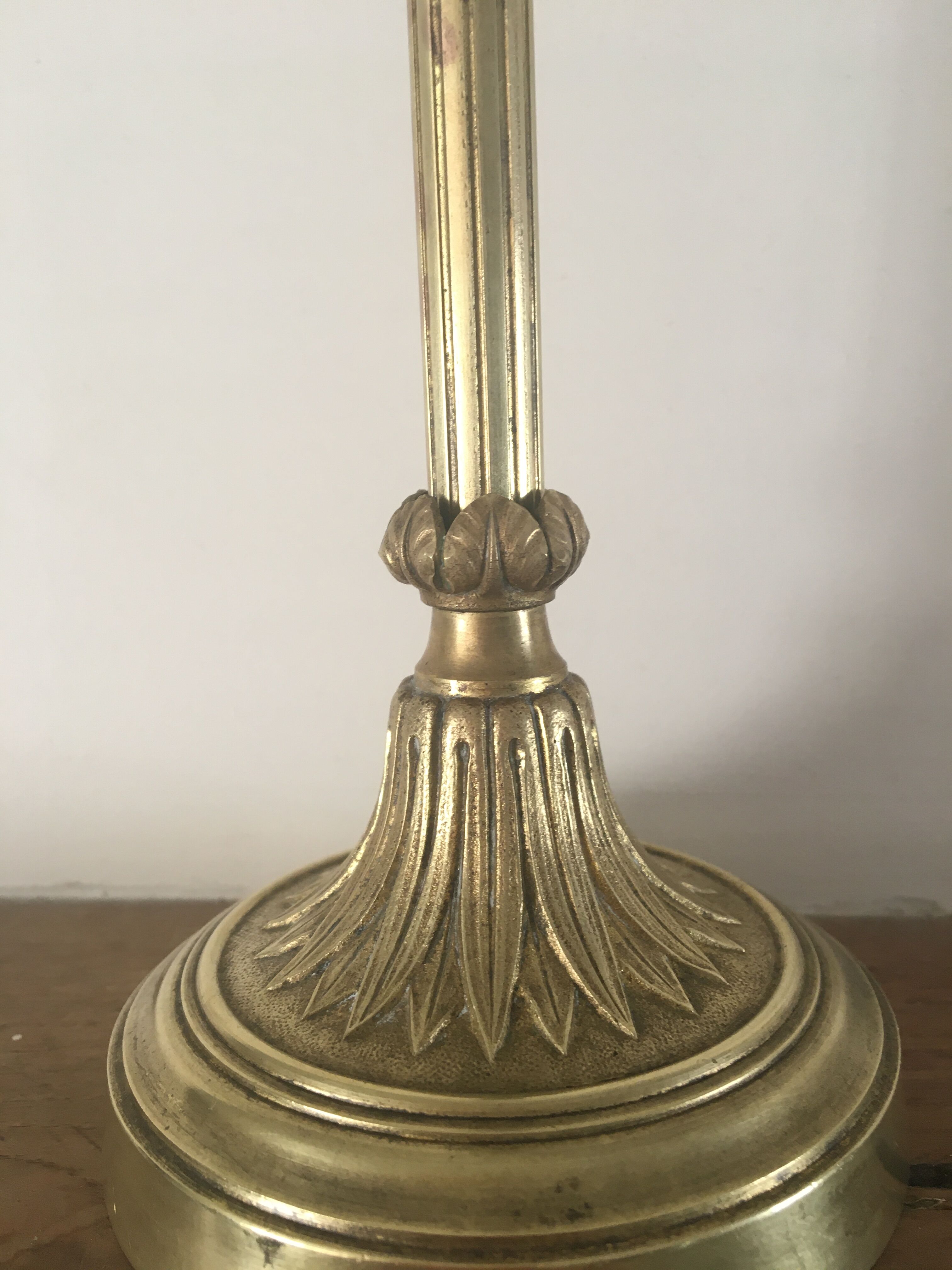 Bronze and brass lamp foot