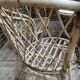 Set living room armchairs sofa, table and seamstress in vintage rattan