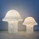Pair of Peil & Putzer Mushroom Zebra table lamps, 1970s