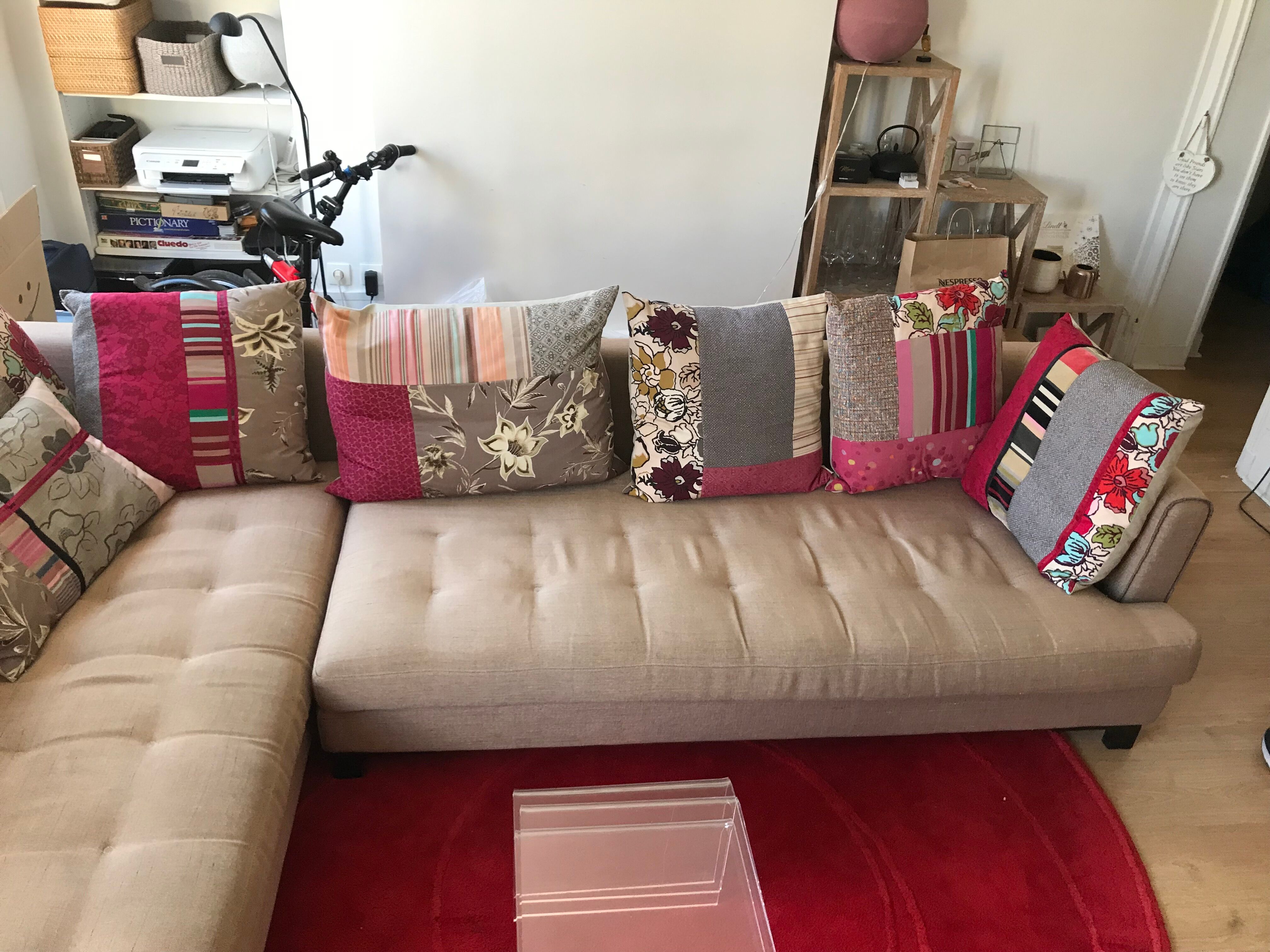 Modular sofa Roche Bobois Kansai cushions Kenzo