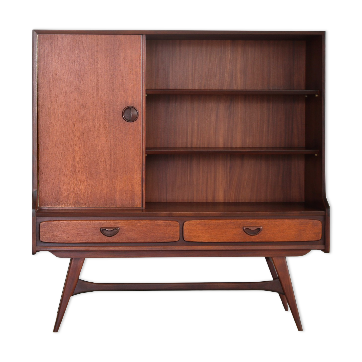 Vintage teak bookcase by Louis van Teeffelen