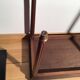 Louis XVI style side table in mahogany and white marble tray.