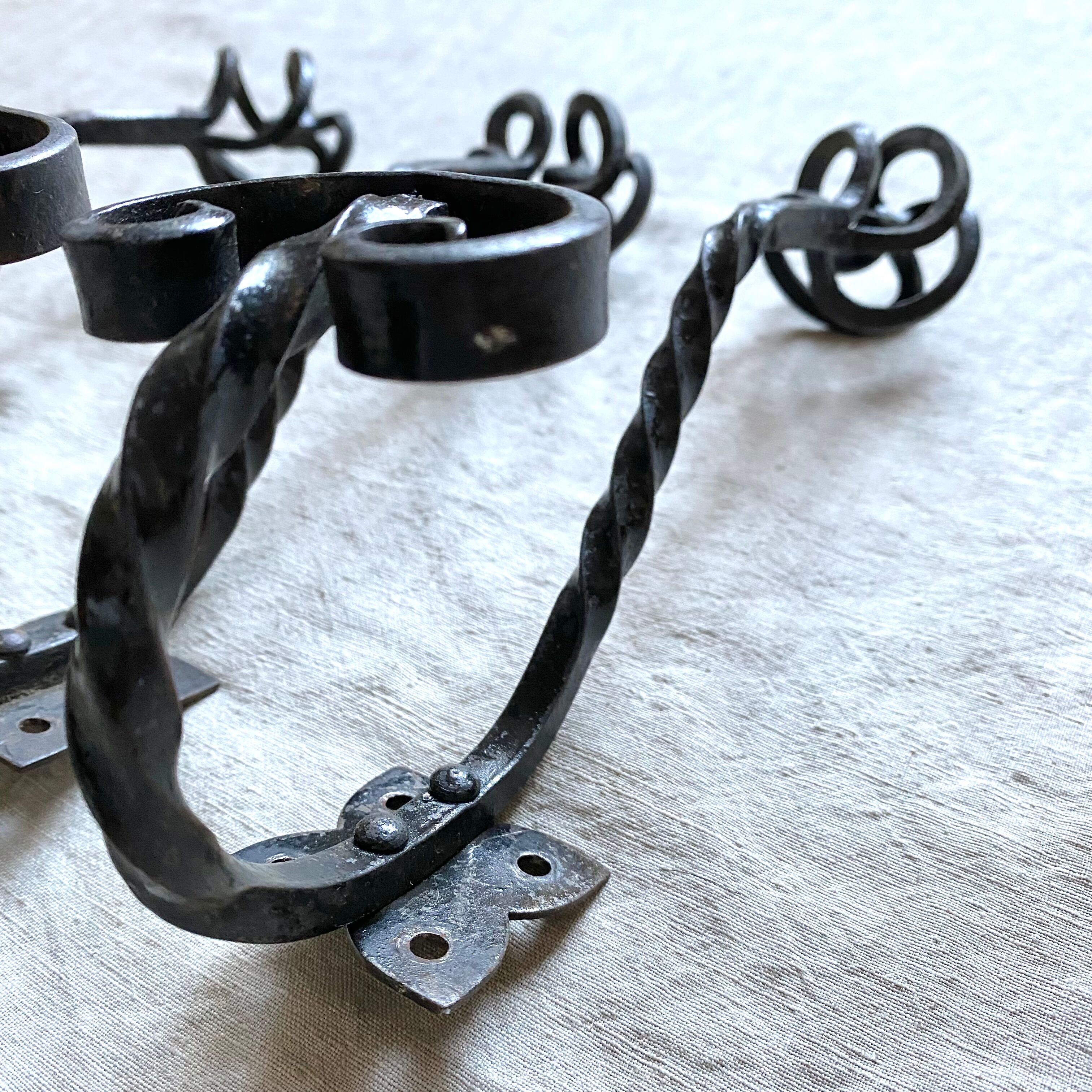 Wrought iron wall hooks