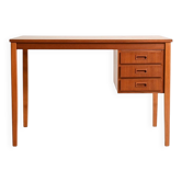 Scandinavian teak desk with sliding drawers, 1960s