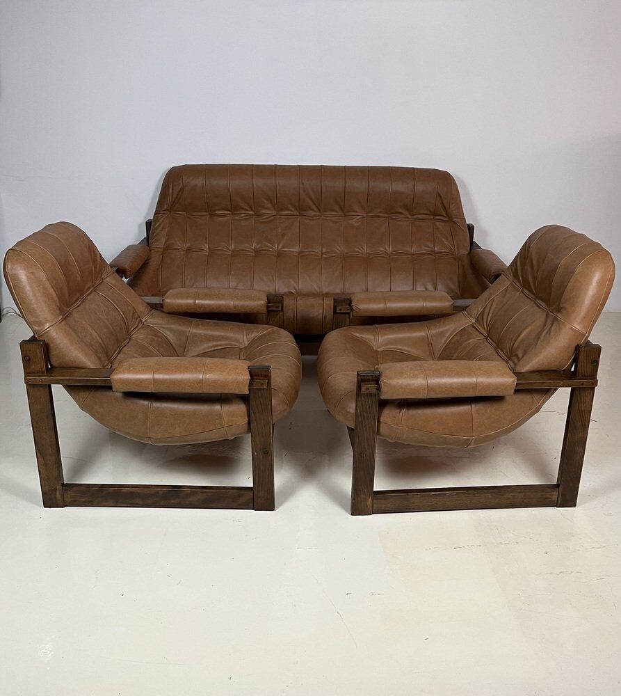 Sofa and armchairs by Percival Lafer, 1960s, set of 3