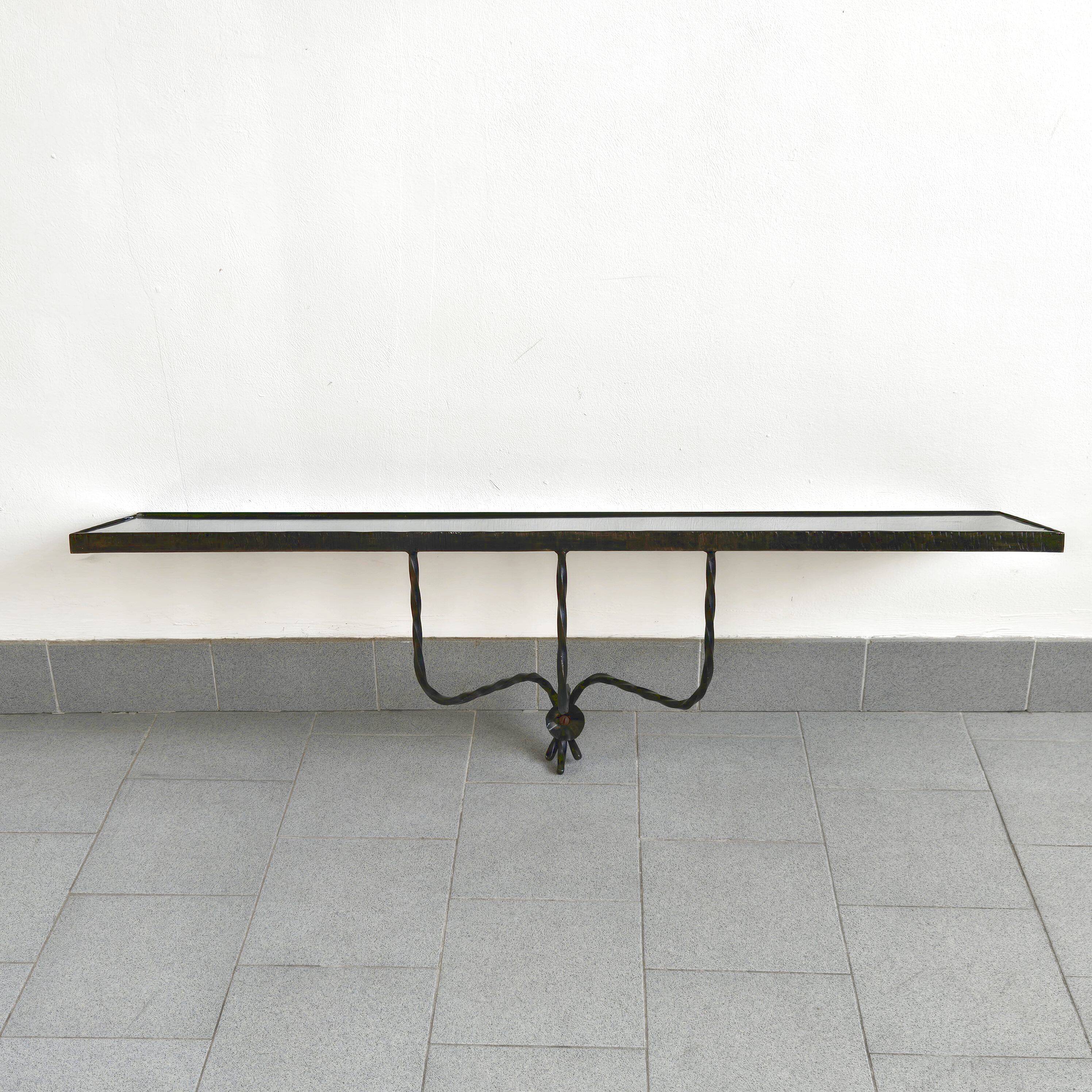 Vintage 1950s wall console shelf