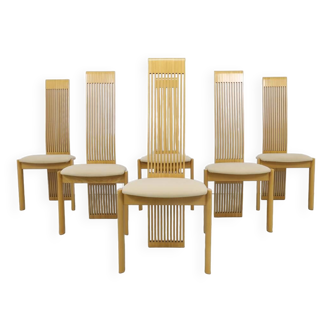 6x Postmodern Dining Chair by Pietro Constantini, 1980s