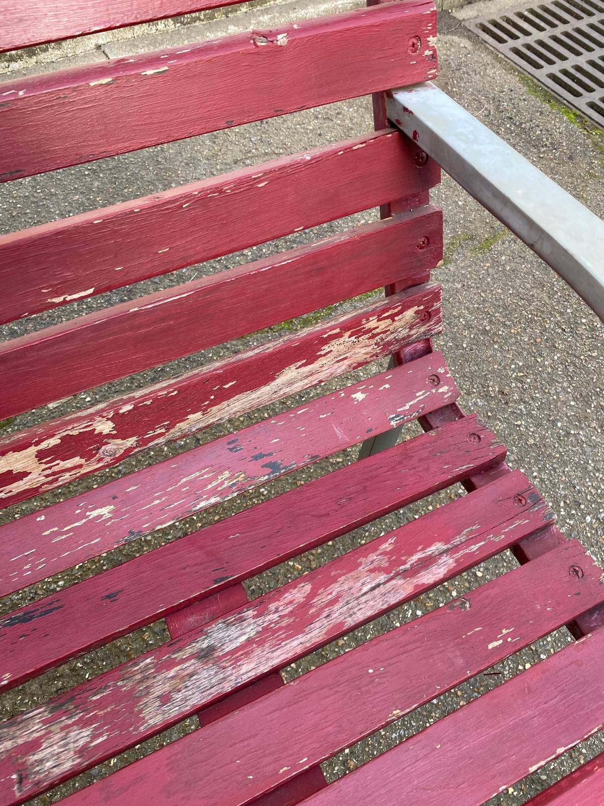 Banc de jardin 2 places en bois massif et acier Hespéride