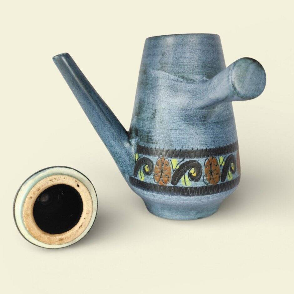 Grande cafetière à glaçure bleue mate, par Jean de Lespinasse, années 1950/1960