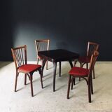 French Reconstruction Bistro Chairs from Baumann, 1950s, Set of 8