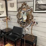 Chrome floor lamp with 3 vintage design spotlights from the 70s