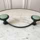 Design coat hook in sage green and black metal from the 70s