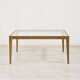 Scandinavian design coffee table in oak and glass