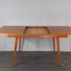 Extendable table in Beech Frantisek Jiràk by Tatra, Vintage Czechoslovak 1950s